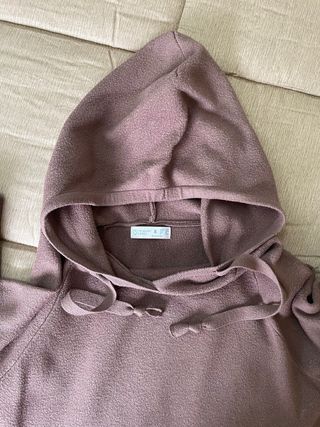 Maglione vestito marrone con cappuccio