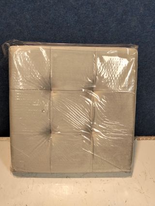 Puff Almacenaje Plegable 38 x 38 x 38 cm Gris Paloma SONGMICS LSF227G01