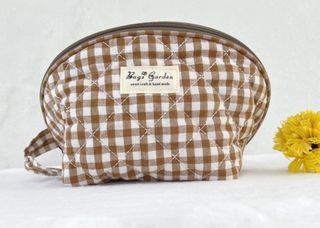 Neceser de Algodón Acolchado con Vichy Grande