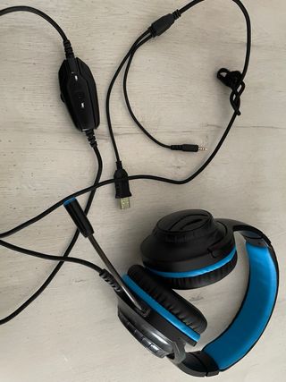 Cascos Gamer PS4 Azul y Negro