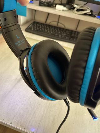 Cascos Gamer PS4 Azul y Negro