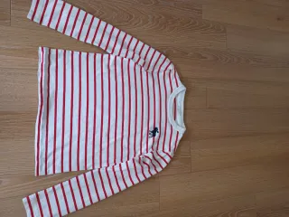 Camiseta Abercrombie Kids Talla S Rayas Rojas