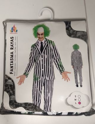 Disfraz Fantasma Presidiario Hombre - TALLA S-M-L