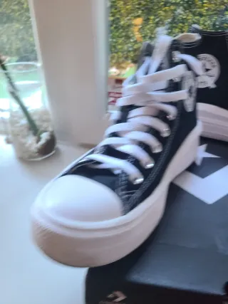 Botas Converse Plataforma Negras,  apenas uso