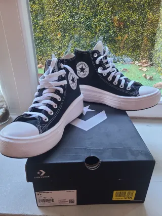 Botas Converse Plataforma Negras,  apenas uso