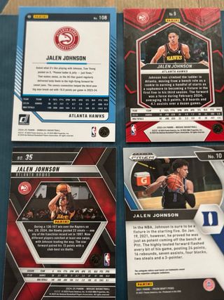 Lote 4 Cromos Jalen Johnson Baloncesto
