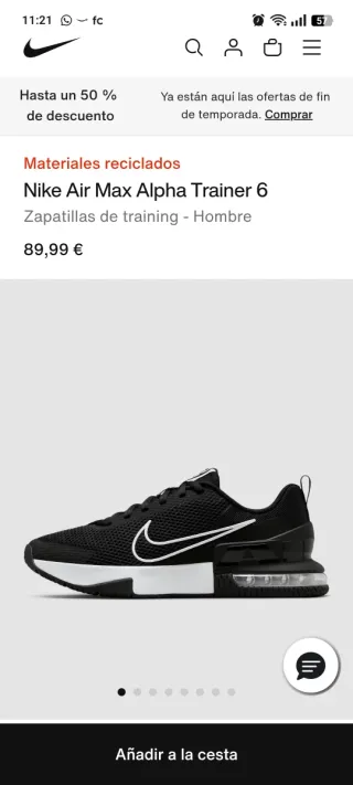Zapatillas Nike Air Max Negras y Blancas