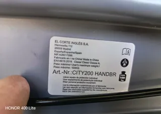 Patinete aluminio plegable City 200 HANDBR