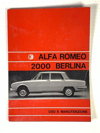 Alfa Romeo 2000 Berlina Libretto Uso e Manutenzion
