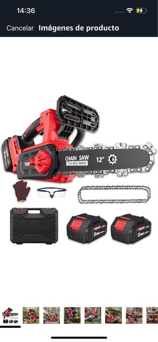 Motosierra Batería 12 1200W