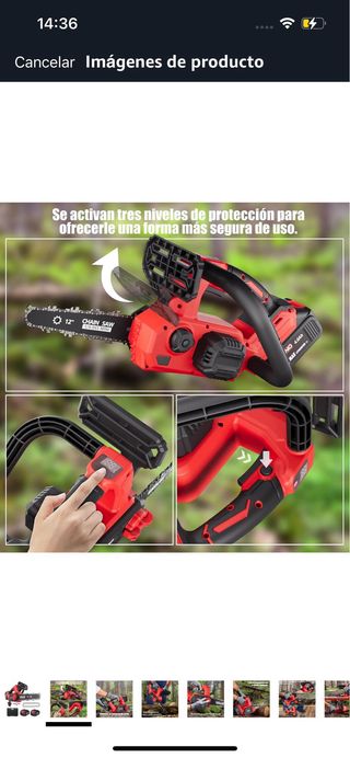 Motosierra Batería 12 1200W