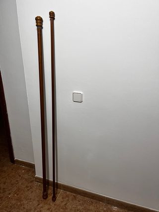 Barras de cortina de madera