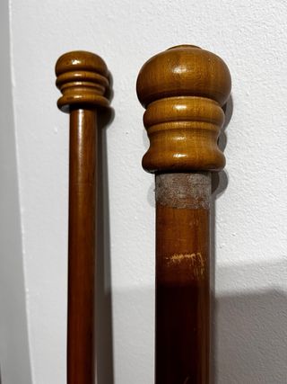 Barras de cortina de madera