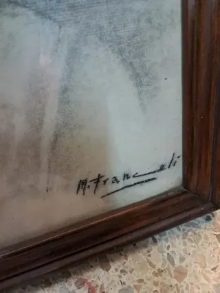 Cuadro Vintage Retrato Mujer Dibujo