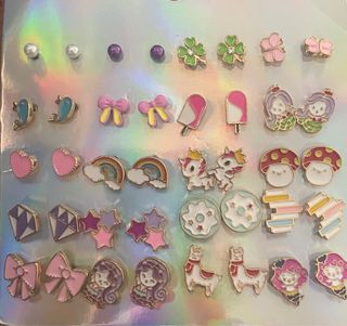 20 pares pendientes infantiles