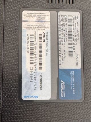 Portatil + cargador ASUS