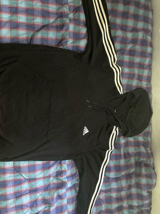 Sudadera Adidas Negra con Rayas