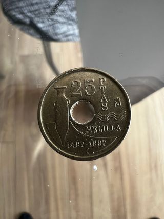 Moneda 25 Pesetas Melilla 1497-1997