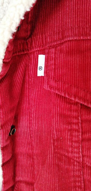 Chaqueta de pana Levi's Roja con Borrego