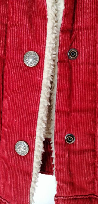 Chaqueta de pana Levi's Roja con Borrego