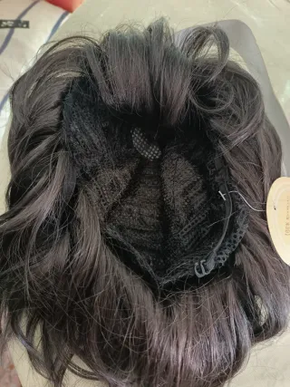 Peluca castaño oscuro media melena