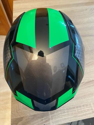 Casco Moto Suomy Negro y Verde