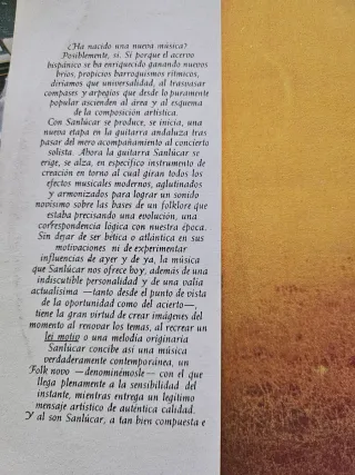 Vinilo LP Manolo Sanlucar