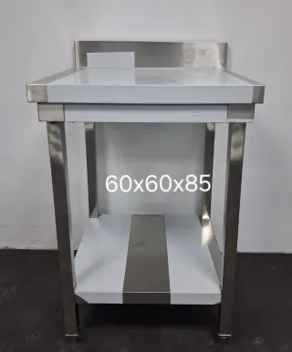 Mesa de acero inoxidable 60x60x85