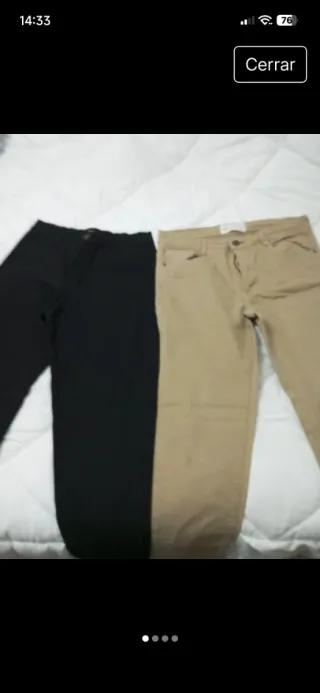 Chinos beige y negros