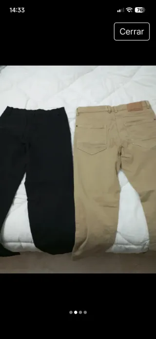 Chinos beige y negros