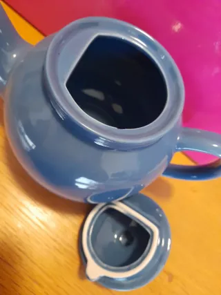 Servizio da thè blu e bianco