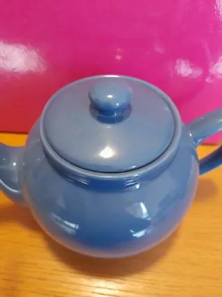 Servizio da thè blu e bianco