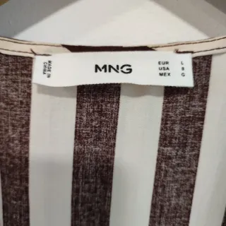 Vestido largo Mango Talla L rayas