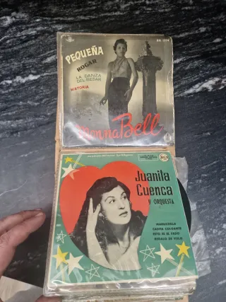 Lote de Discos 20 vinilos 45 rom muy antiguos