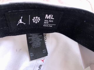 Gorra Jordan Club Cap Blanca Talla M/L ajustable