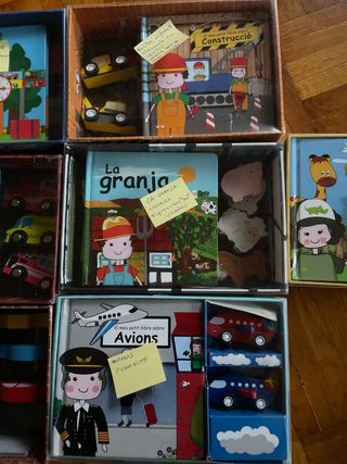 Puzzle+ libro + juguete de madera