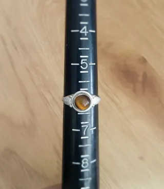 Anillo Plata Ley 925 Ojo de Tigre