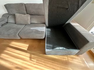 Sofá chaise longue gris NEGOCIABLE