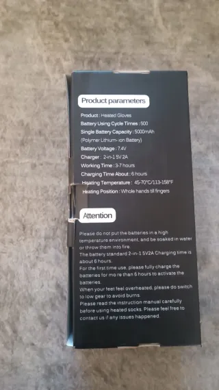 Guantes calefactables Talla L