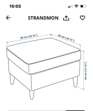 Butaca y reposapiés Strandmon amarillo