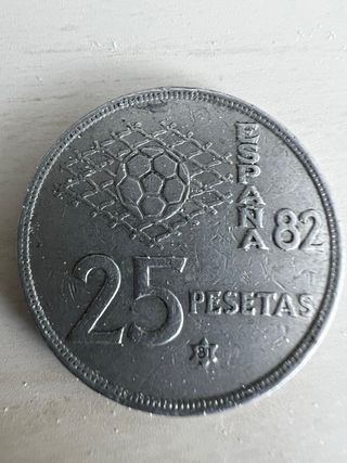 Moneda 25 Pesetas Mundial 82 España