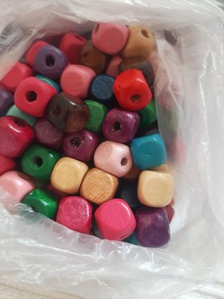 Cuentas de madera COLORES abalorios