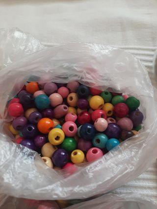 Cuentas de madera COLORES abalorios