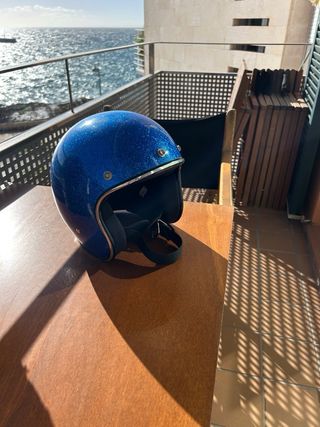 Casco Biltwell Meta Azul Brillante