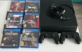 Consola PS4 Pro + 6 Juegos + 2 Mandos