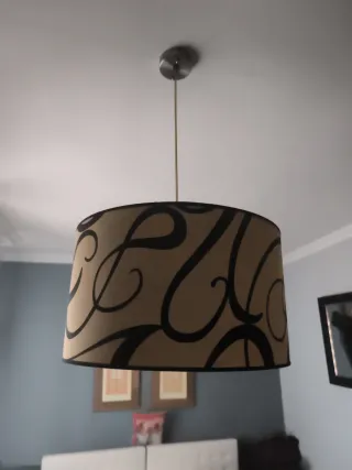 Lámpara de techo tela y metal