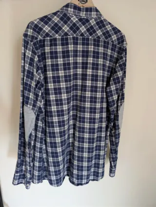 Camisa cuadros azul y rebeca n Azul marino