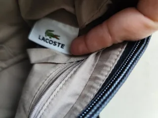 Borsa Lacoste nera con fantasia