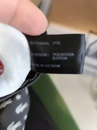 Borsa Lacoste nera con fantasia