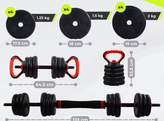 Mancuernas 20kg ajustables
